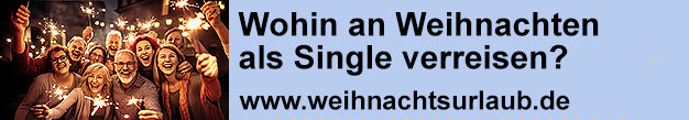 Singlereisen Weihnachten, Weihnachtsreisen für Singles, Weihnachtsurlaub.de